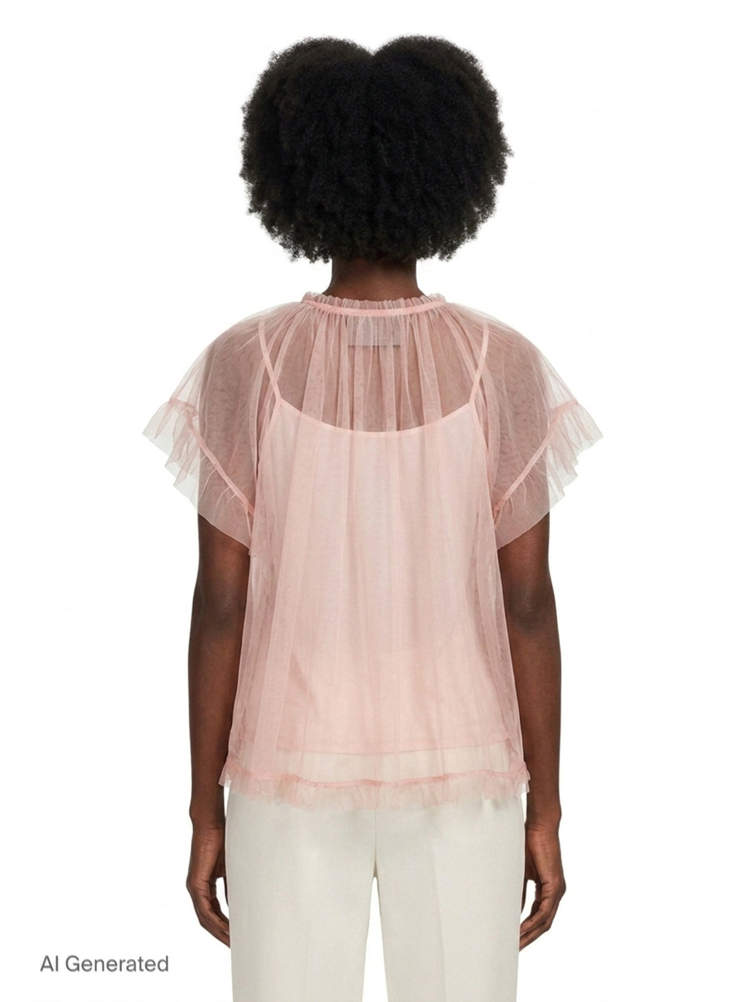 Gathered Cord Tulle Top | Simone Rocha | Club21 - back