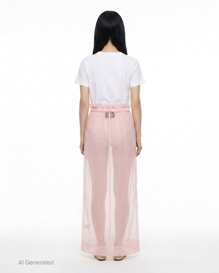 Gathered Waist Cord Tulle Skirt | Simone Rocha | Club21 - back