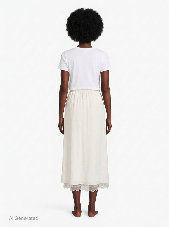 Lace Trim Crepe Negligee Skirt | Simone Rocha | Club21 - back
