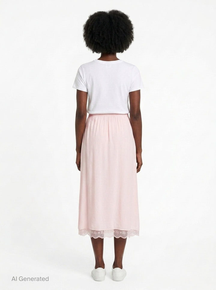 Lace Trim Crepe Negligee Skirt | Simone Rocha | Club21 - back
