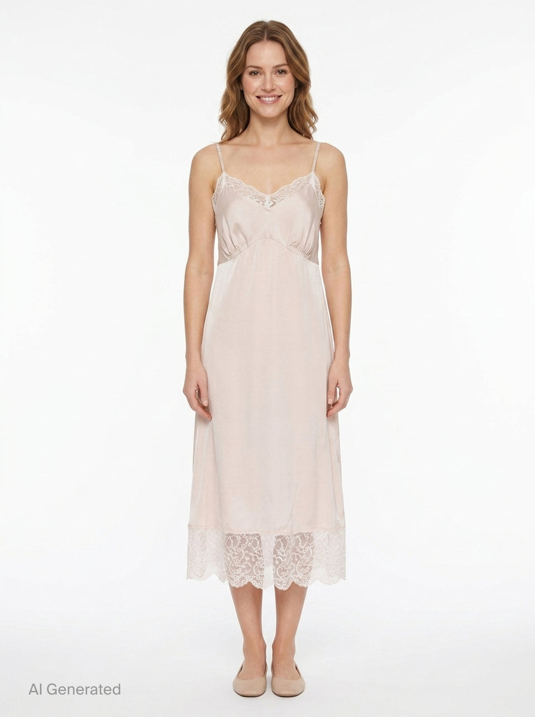 Lace Trim Satin Slip Dress | Simone Rocha | Club21 - front