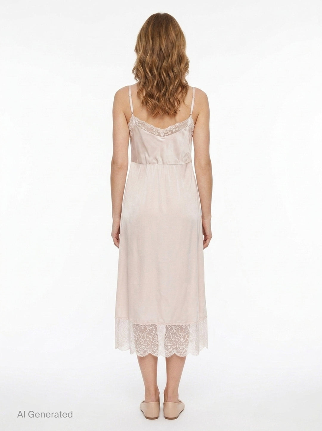 Lace Trim Satin Slip Dress | Simone Rocha | Club21 - back