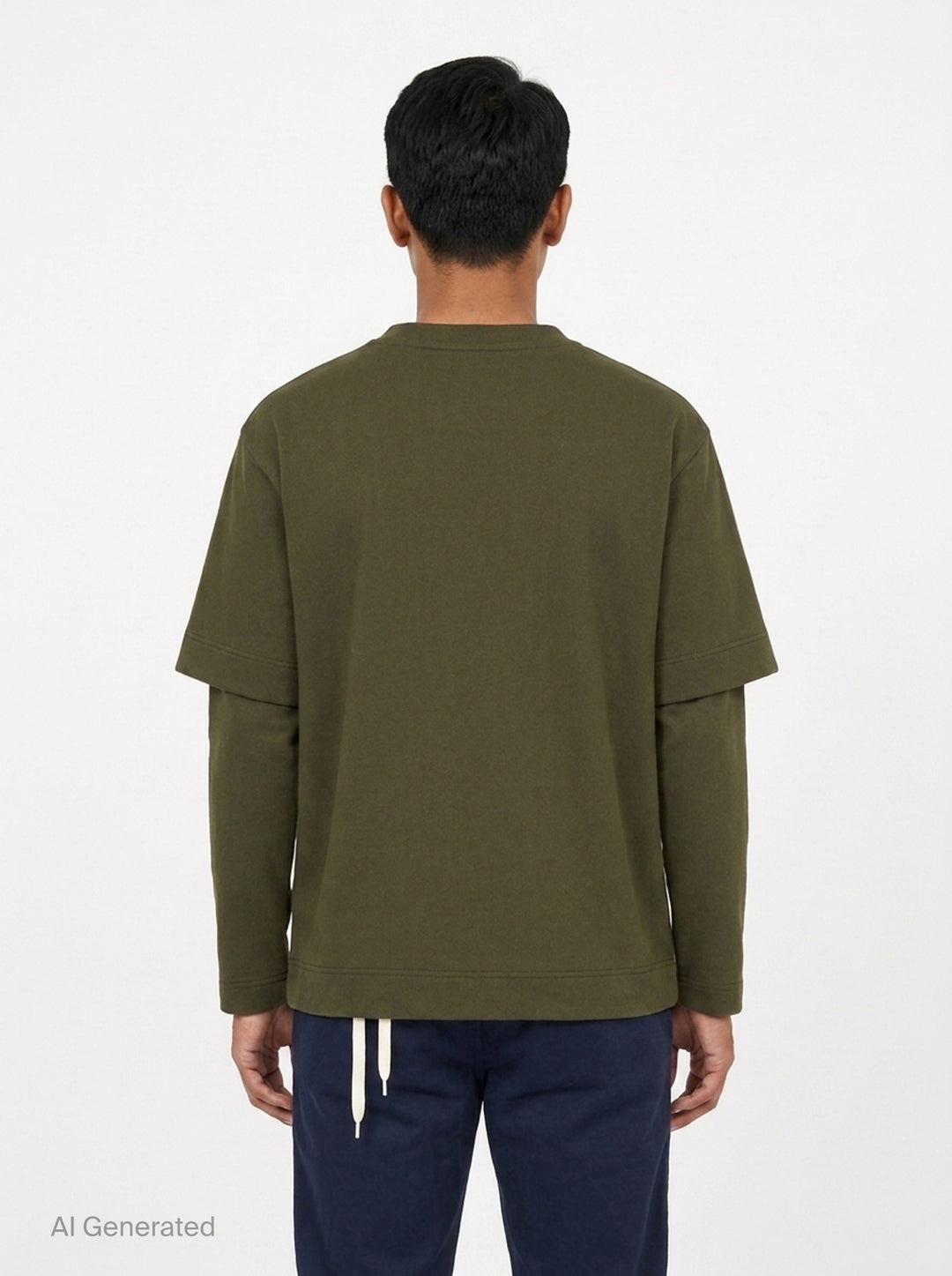Lace Up Hem Layered Long Sleeve Tee | Simone Rocha | Club21 - back