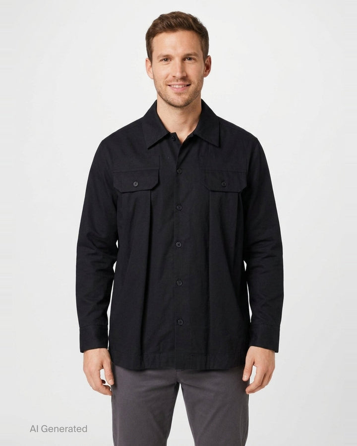 Military Cotton Twill Overshirt | Simone Rocha | Club21 - front