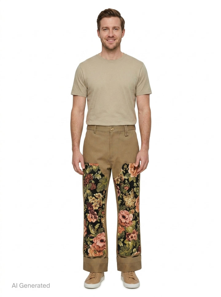 Patchwork Workwear Trousers | Simone Rocha | Club21 - front