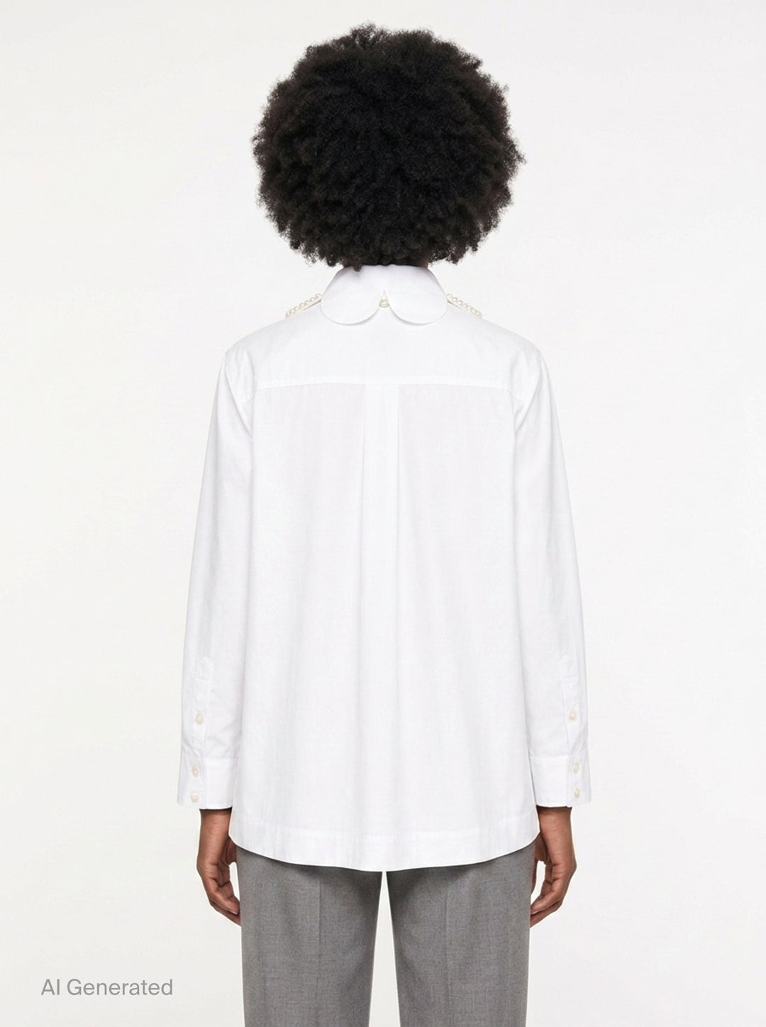 Pearl Collar Masculine Blouse | Simone Rocha | Club21 - back