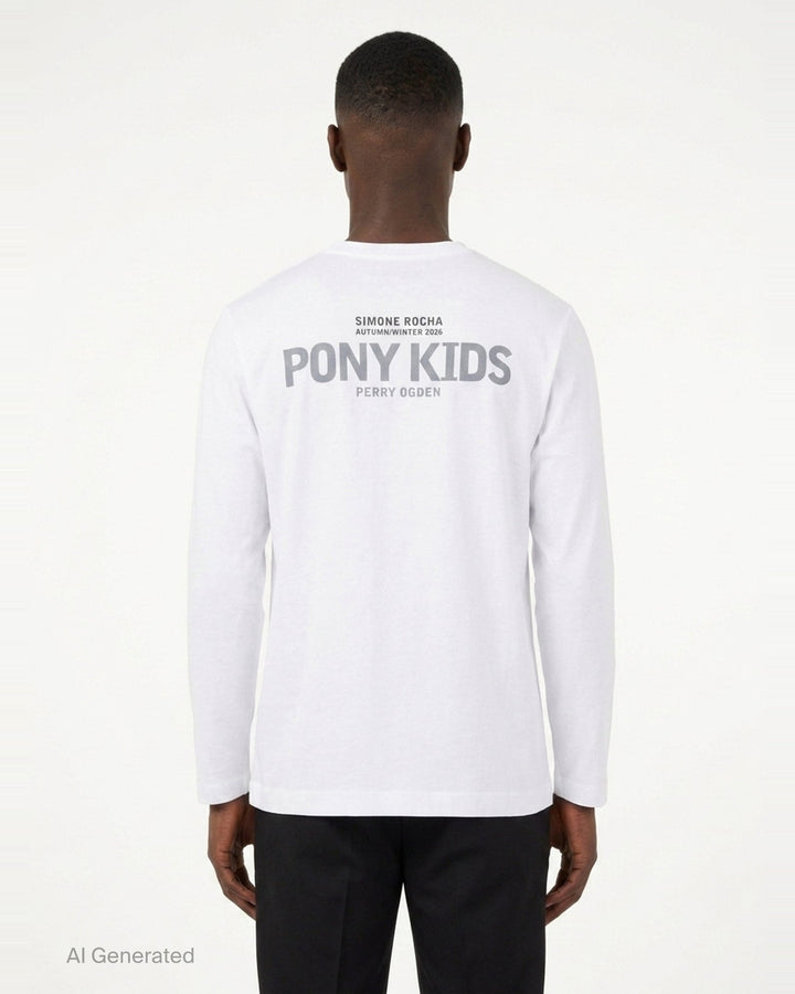 Pony Kid Print Long Sleeve Tee | Simone Rocha | Club21 - back
