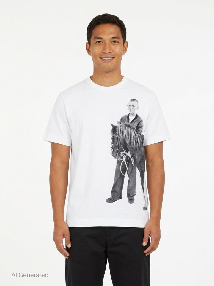 Pony Kid Print Tee | Simone Rocha | Club21 - front