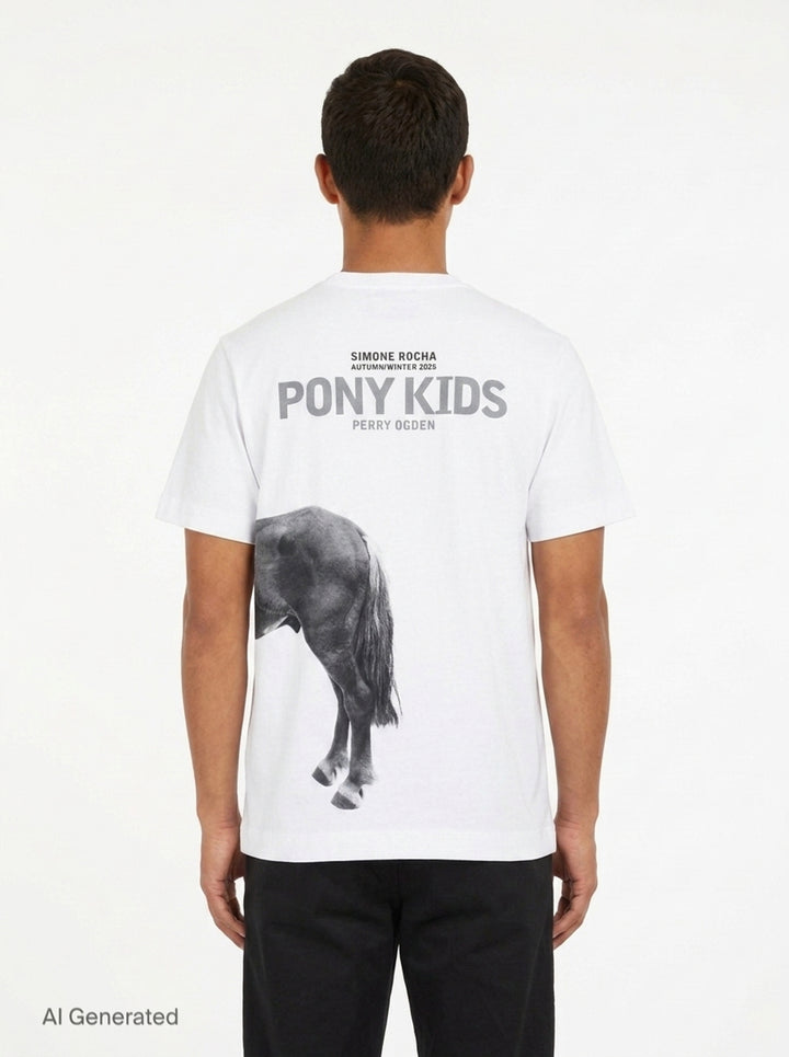Pony Kid Print Tee | Simone Rocha | Club21 - back