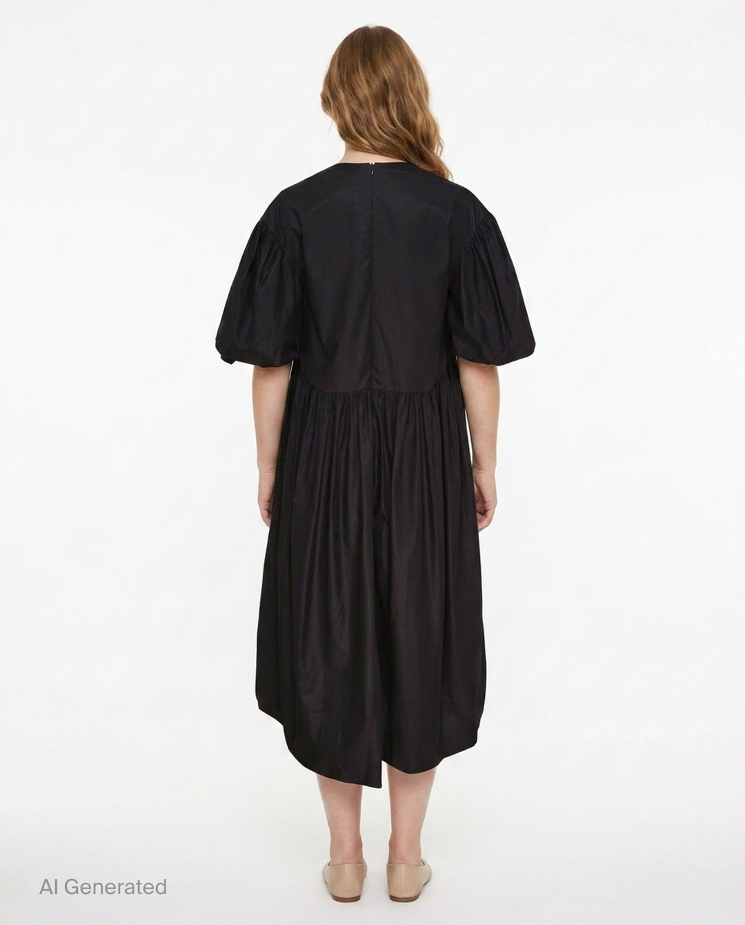 Puff Sleeve Gathered Bow Smock Dress | Simone Rocha | Club21 - back