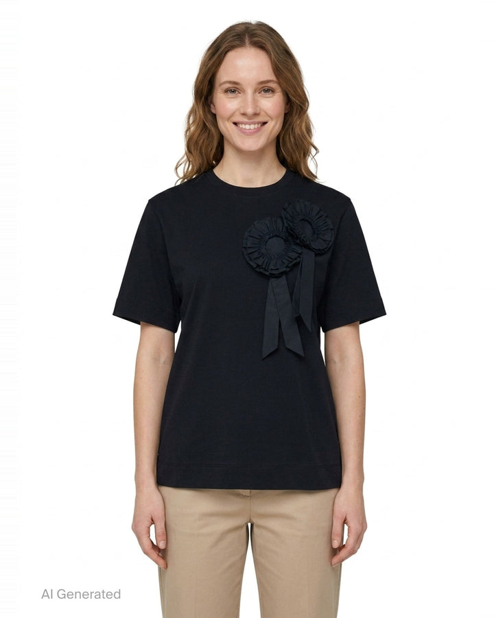 Ribbon Rosette Boy Tee | Simone Rocha | Club21 - front