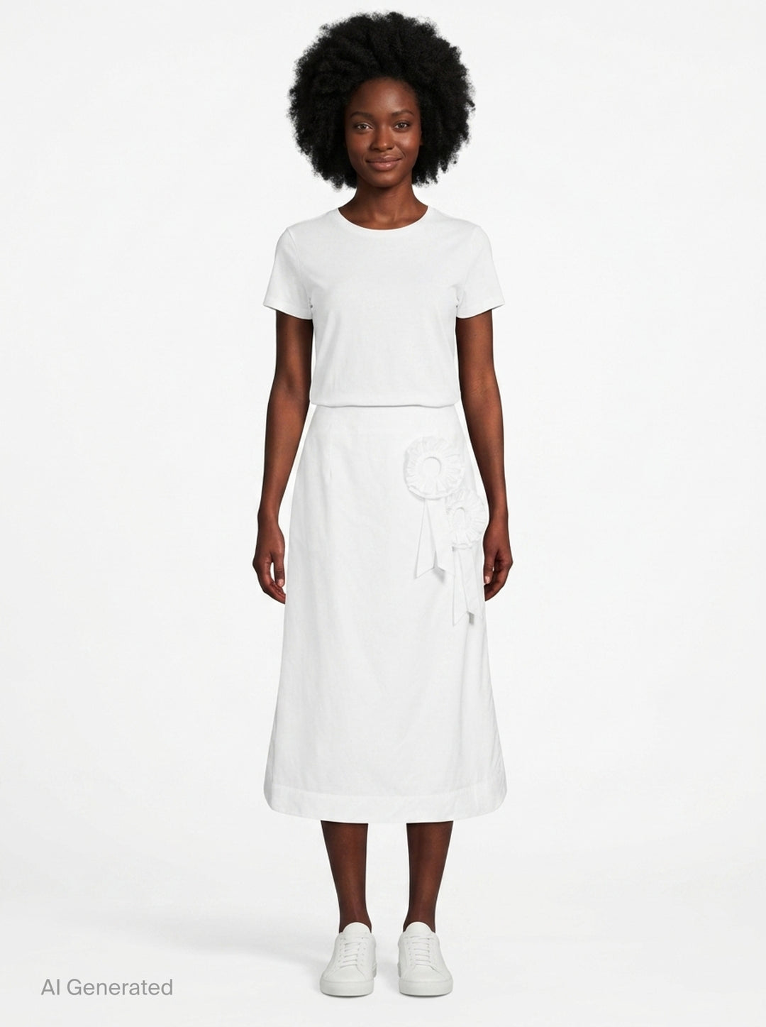Ribbon Rosette Midi Skirt | Simone Rocha | Club21 - front