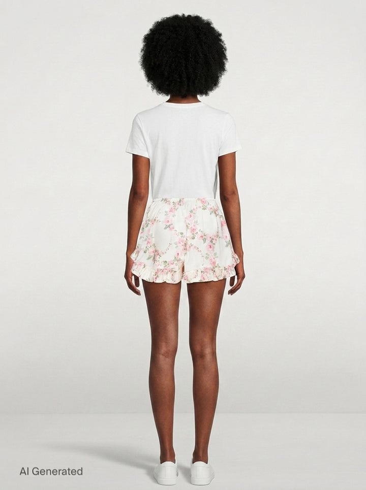 Ruffle Frill Floral Shorts | Simone Rocha | Club21 - back