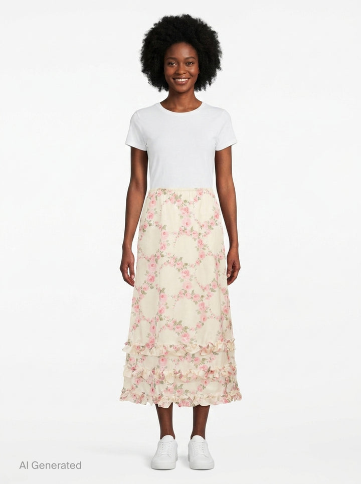 Ruffle Frill Hem Skirt | Simone Rocha | Club21 - front