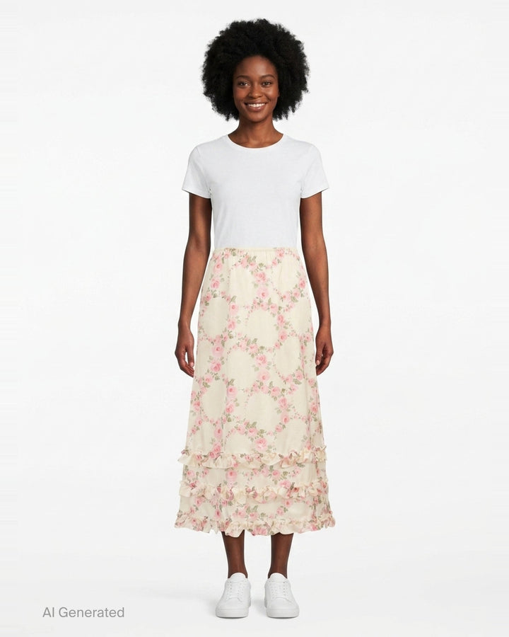 Ruffle Frill Hem Skirt | Simone Rocha | Club21 - front