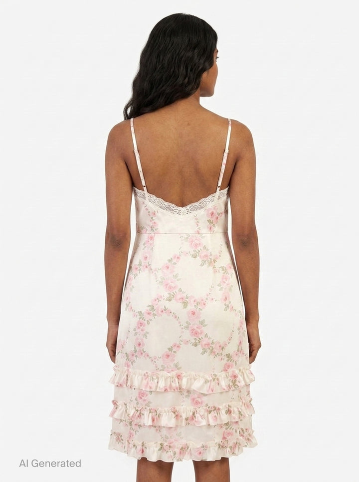 Ruffle Frill Hem Slip Dress | Simone Rocha | Club21 - back