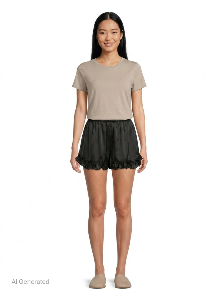 Ruffle Frill Satin Shorts | Simone Rocha | Club21 - front