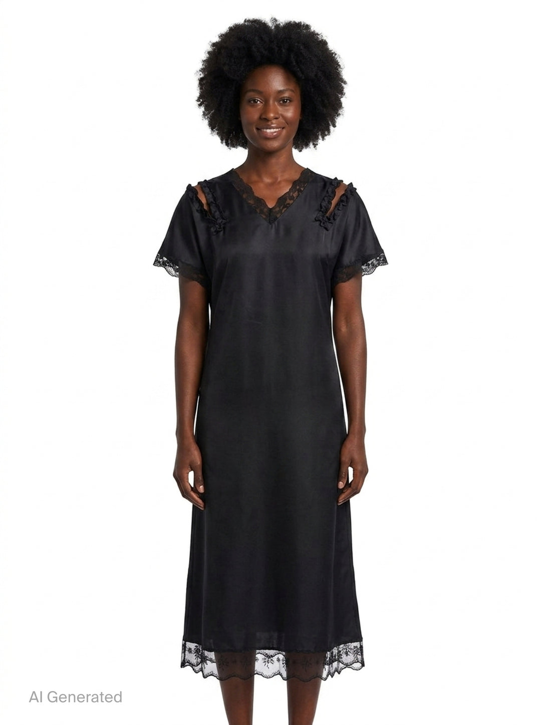 Slash Lace Trim Easy Dress | Simone Rocha | Club21 - front