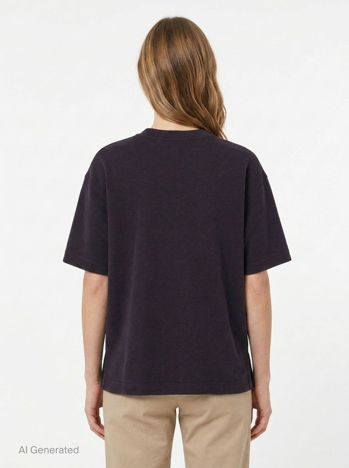Short Sleeve Jersey Knit Top | Sofie D'Hoore | Club21 - back