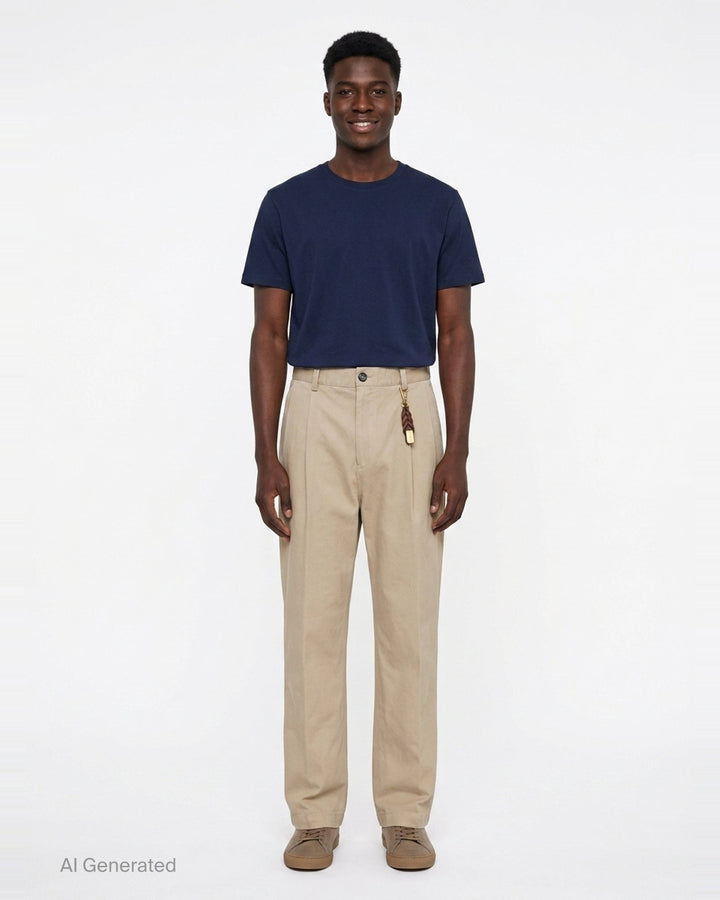 Cotton Chino Pants | Solid Homme | Club21 - front