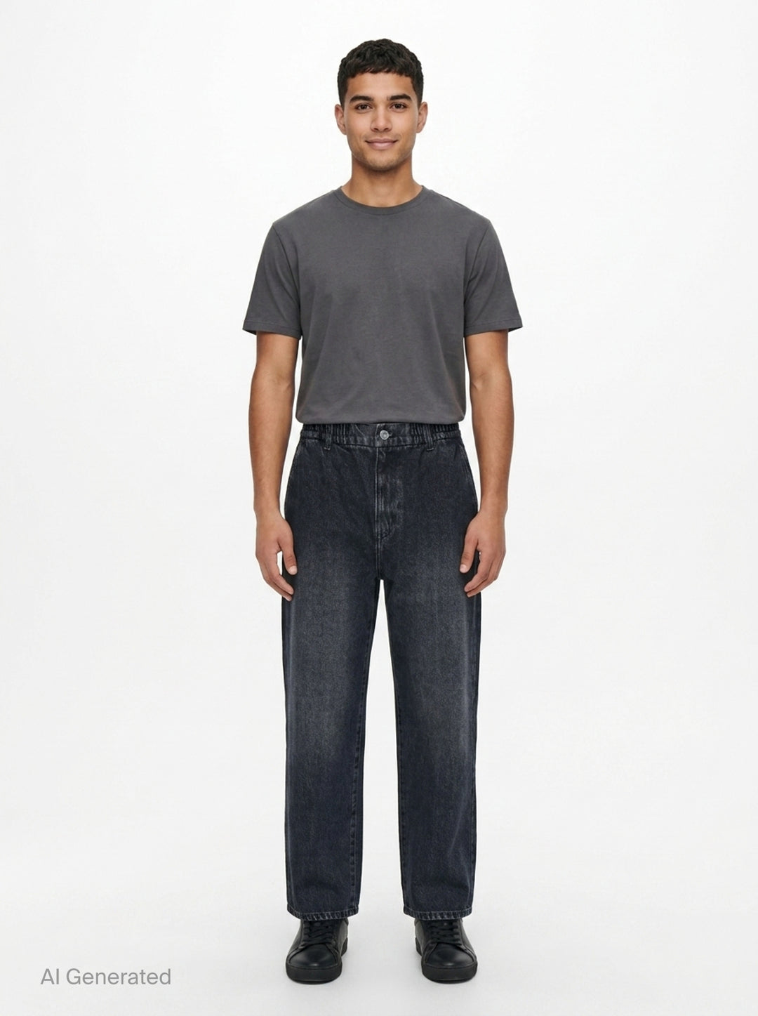 Elastic Waist Jeans | Solid Homme | Club21 - front