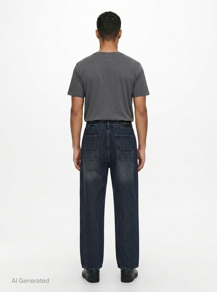 Elastic Waist Jeans | Solid Homme | Club21 - back