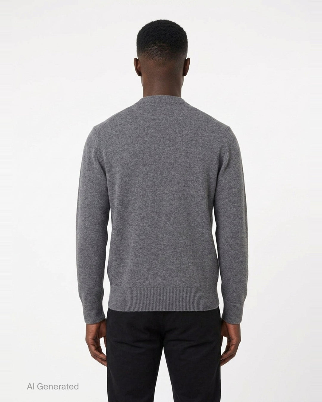 Knit Button-Up Cardigan | Solid Homme | Club21 - back