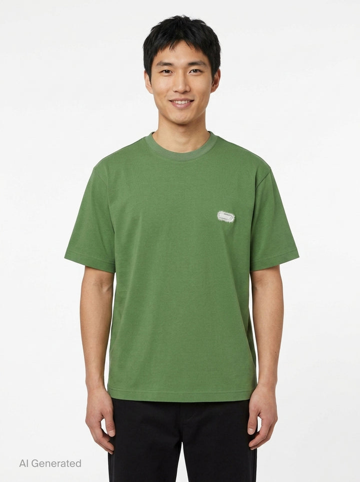 Logo Tee With Hairy Flocking | Solid Homme | Club21 - front