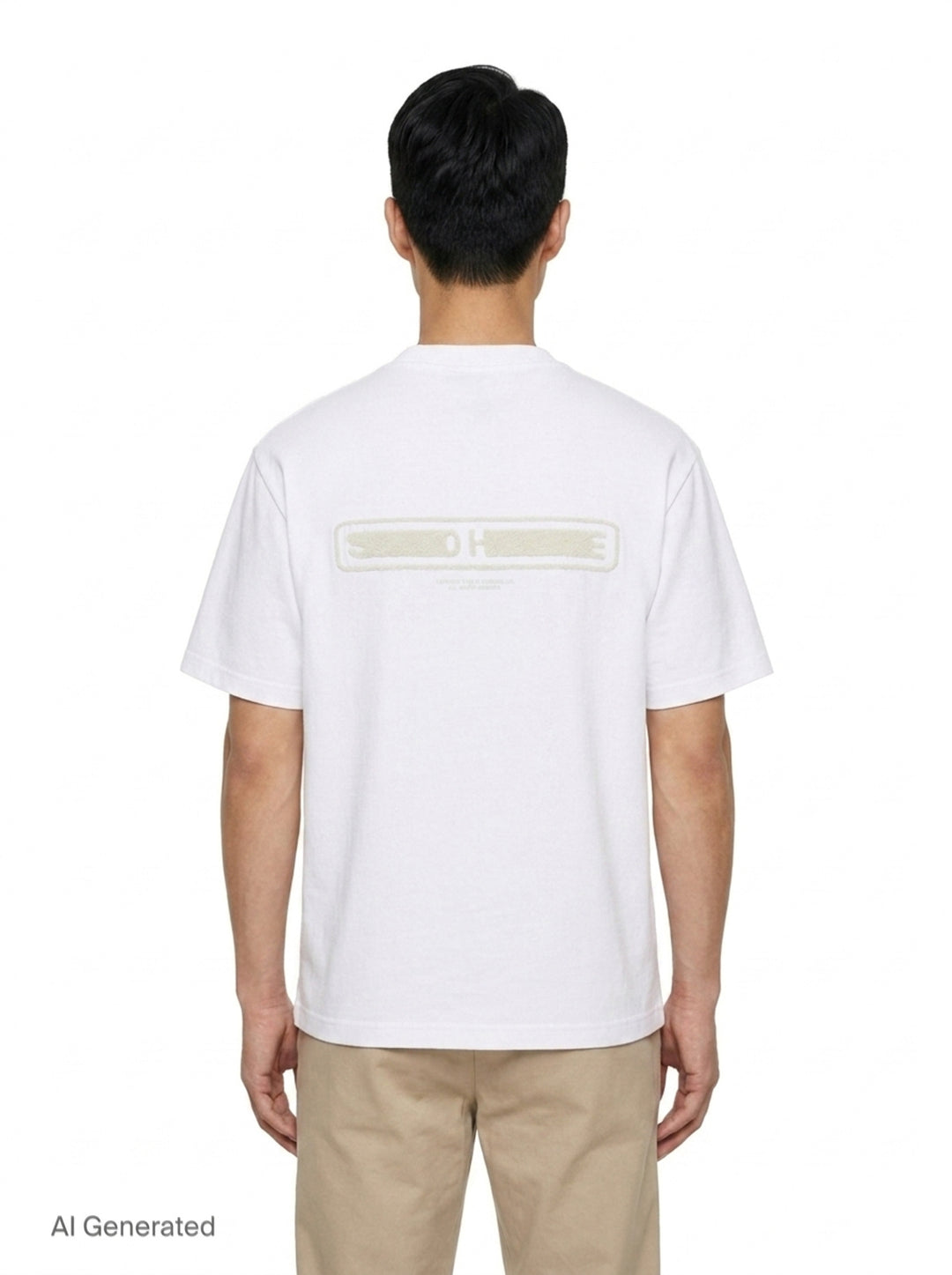 Logo Tee With Hairy Flocking | Solid Homme | Club21 - back
