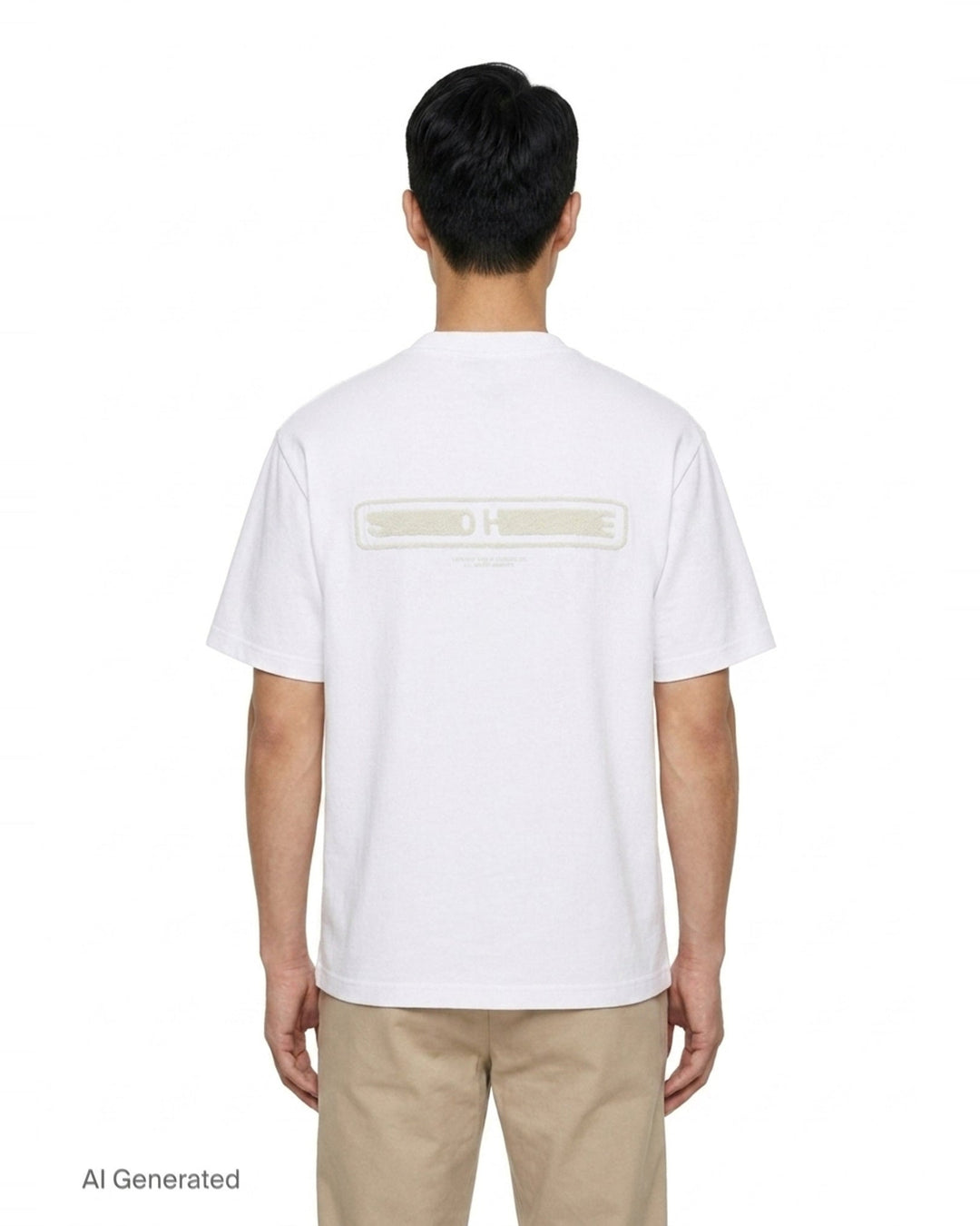 Logo Tee With Hairy Flocking | Solid Homme | Club21 - back