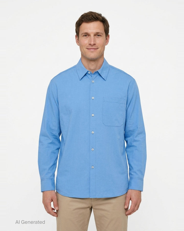 Long Sleeve Pin Tuck Shirt | Solid Homme | Club21 - front
