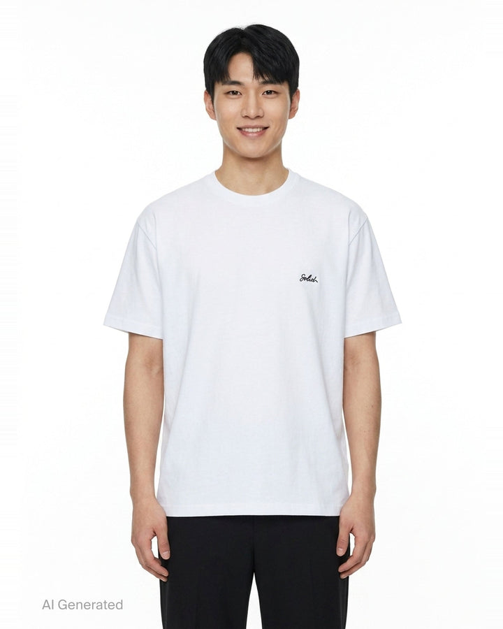 Signature Script Tee | Solid Homme | Club21 - front