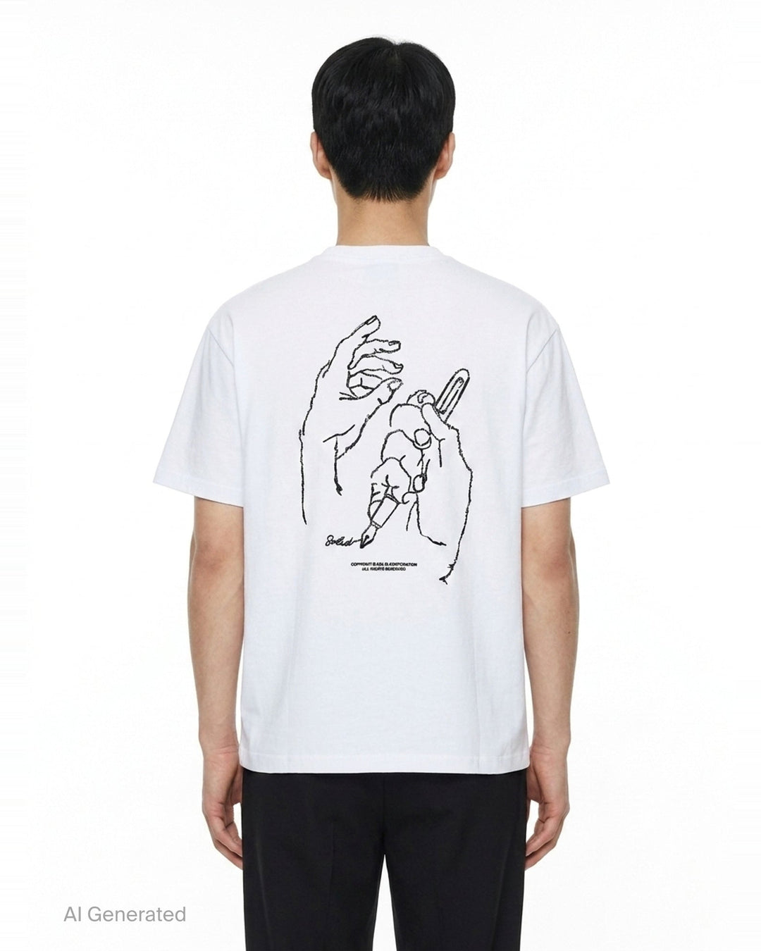Signature Script Tee | Solid Homme | Club21 - back