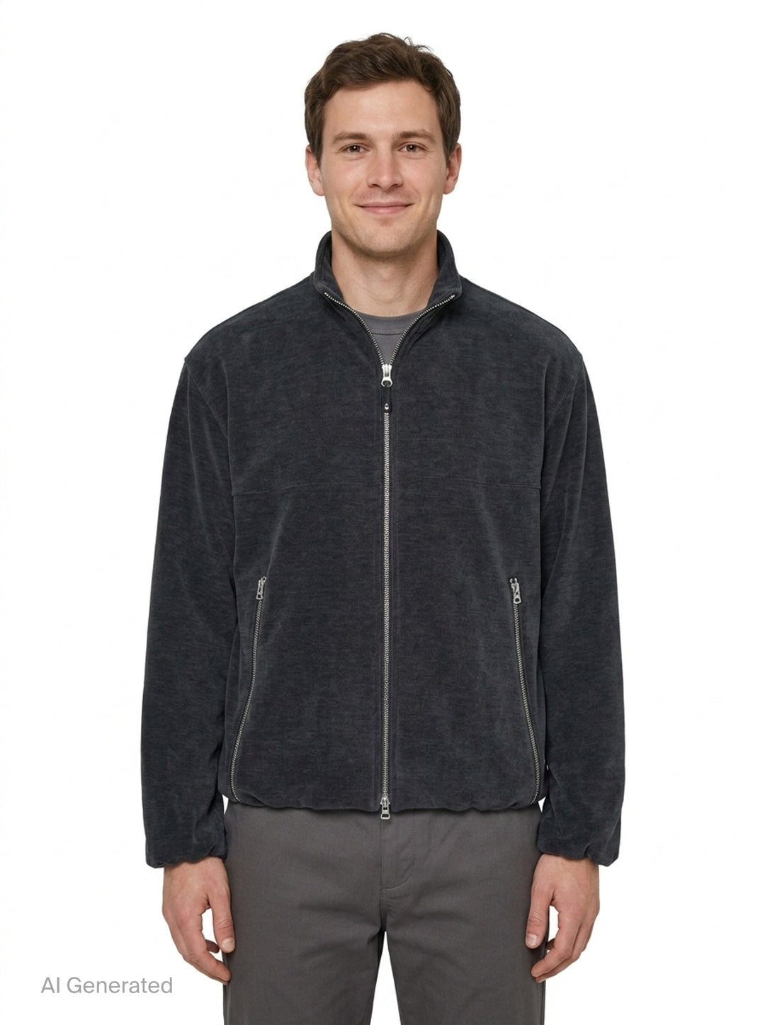 Velvet Feel Track Jacket | Solid Homme | Club21 - front