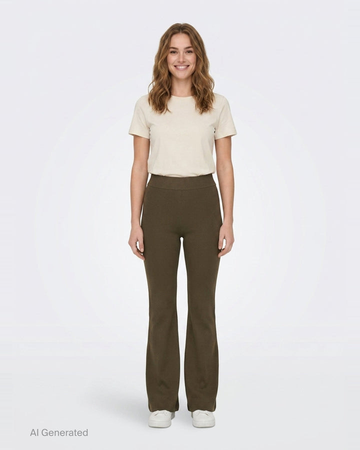 Compact Knit Iconic Trousers | Stella McCartney | Club21 - front