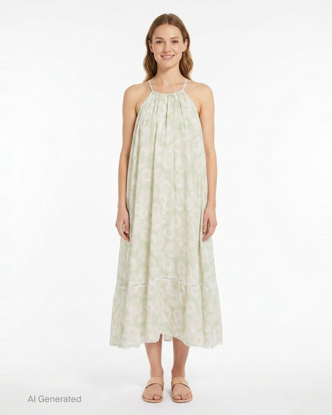 Daisy Print Halterneck Dress | Stella McCartney | Club21 - front