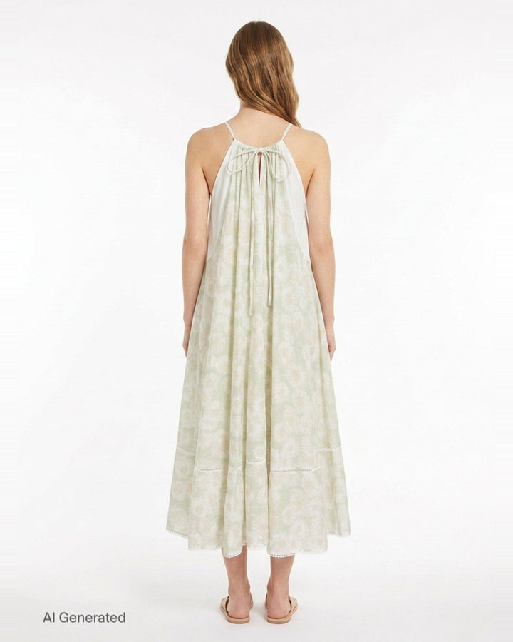 Daisy Print Halterneck Dress | Stella McCartney | Club21 - back