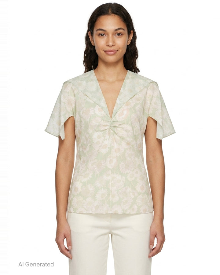 Daisy Print Woven Top | Stella McCartney | Club21 - front