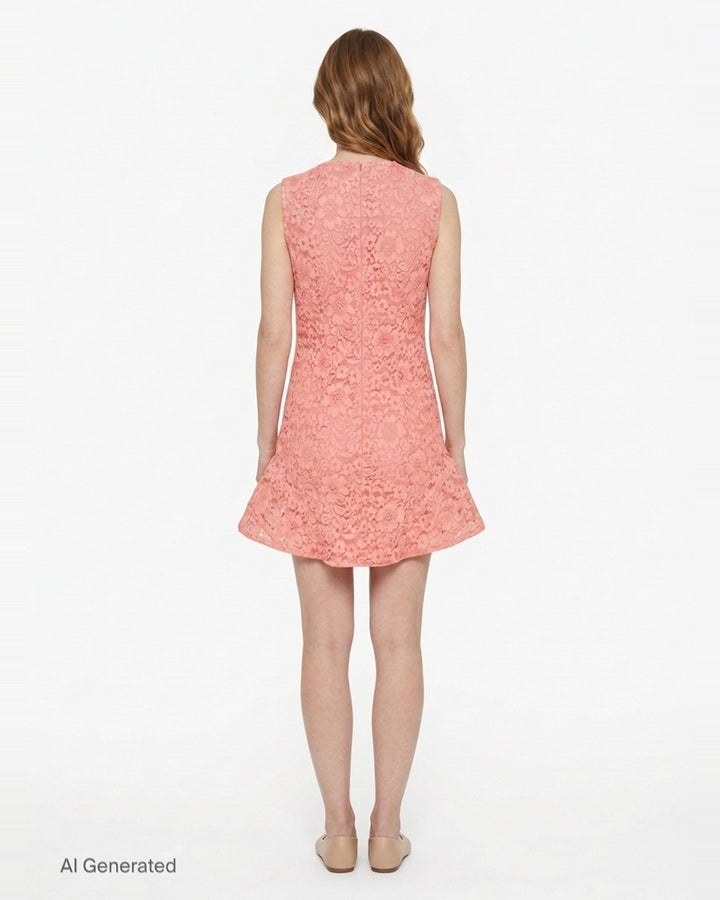 Floral Lace Mini Dress | Stella McCartney | Club21 - back