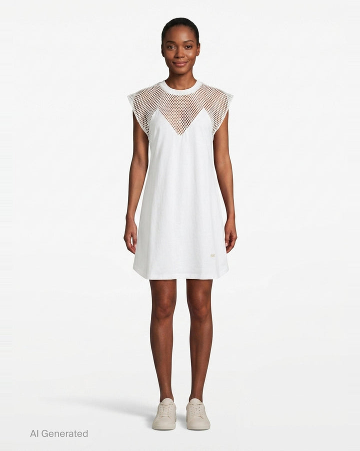 Net Hybrid T-Shirt Dress | Stella McCartney | Club21 - front
