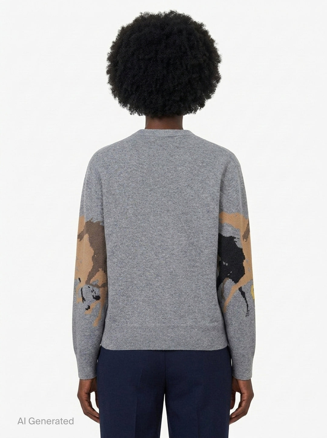 Racing Horses Knit Jumper | Stella McCartney | Club21 - back