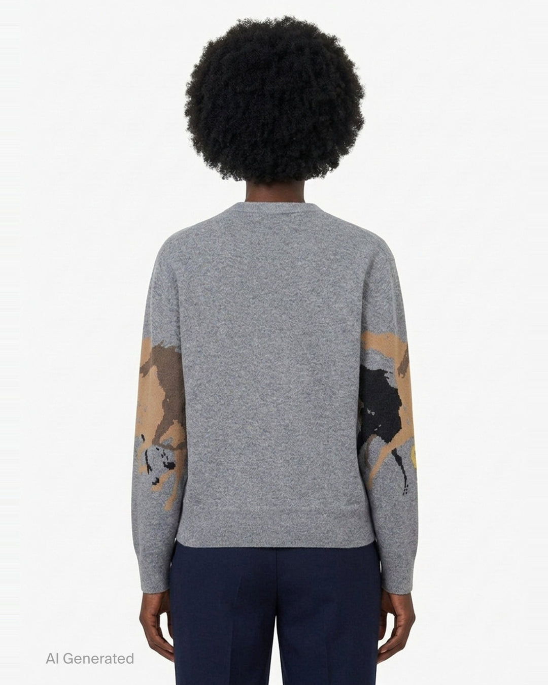Racing Horses Knit Jumper | Stella McCartney | Club21 - back