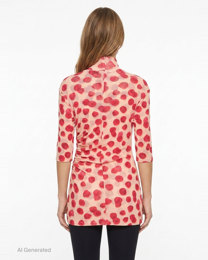 Raspberry Printed Mesh Top | Stella McCartney | Club21 - back