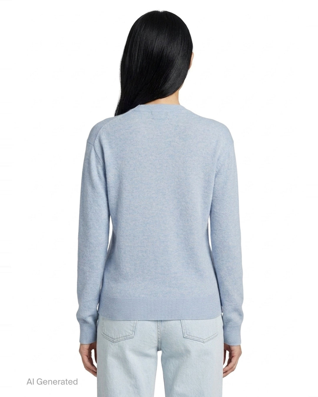 Recycled Cashmere V-Neck Jumper | Stella McCartney | Club21 - back