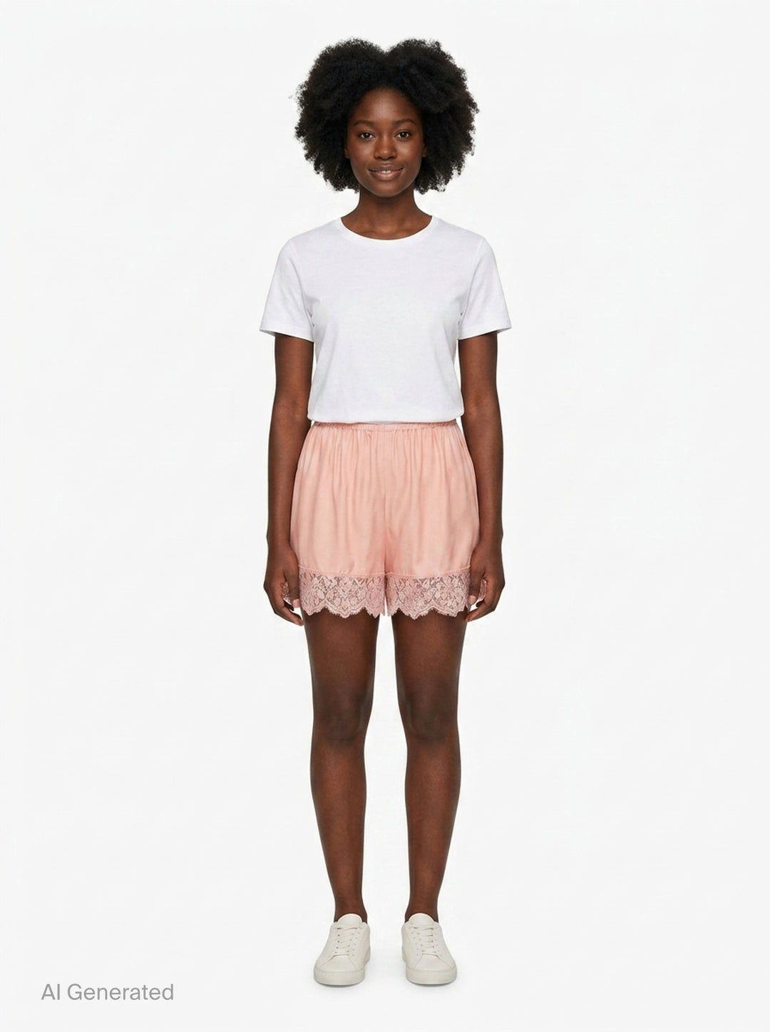 Silk Trimmed Lace Shorts | Stella McCartney | Club21 - front