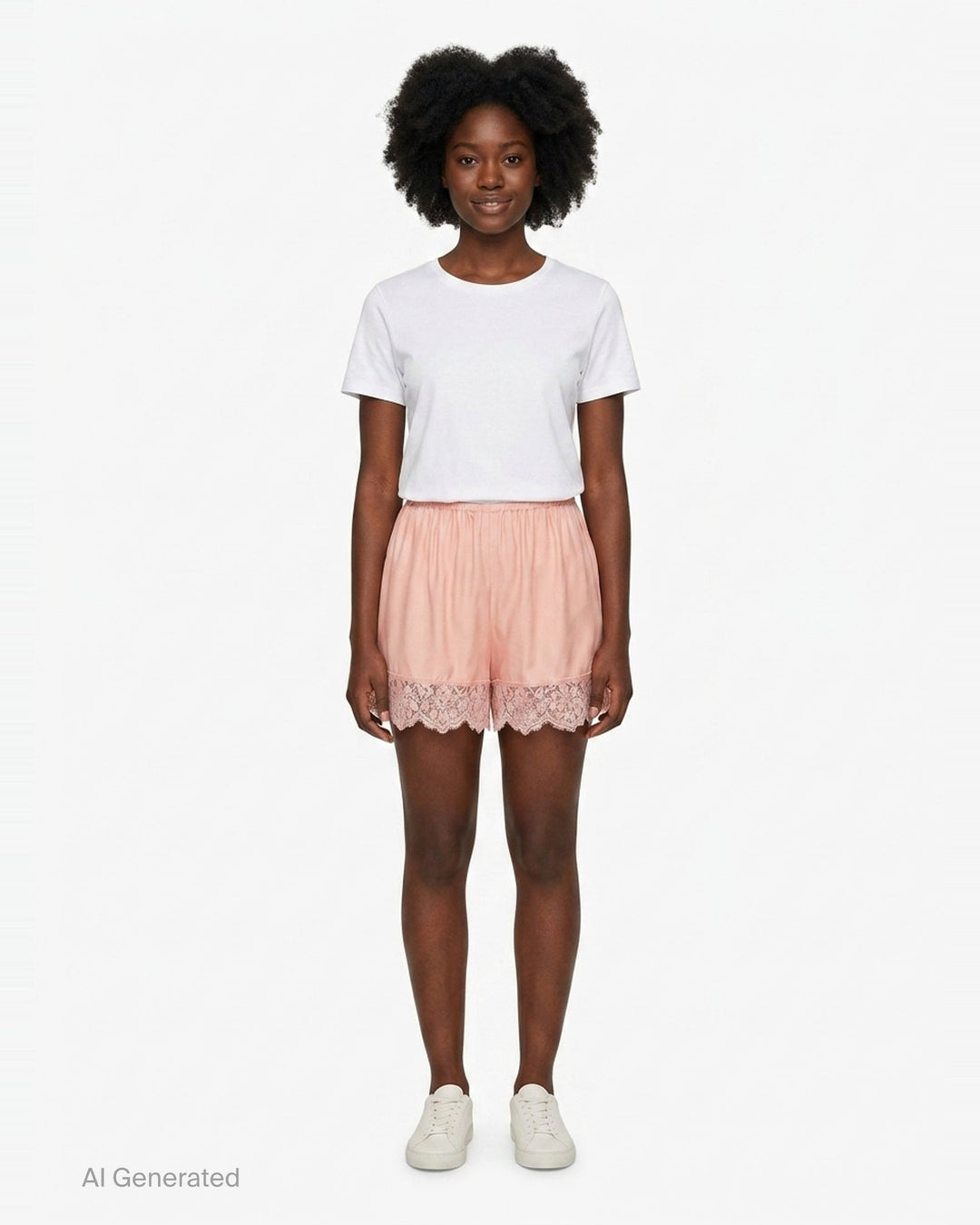 Silk Trimmed Lace Shorts | Stella McCartney | Club21 - front