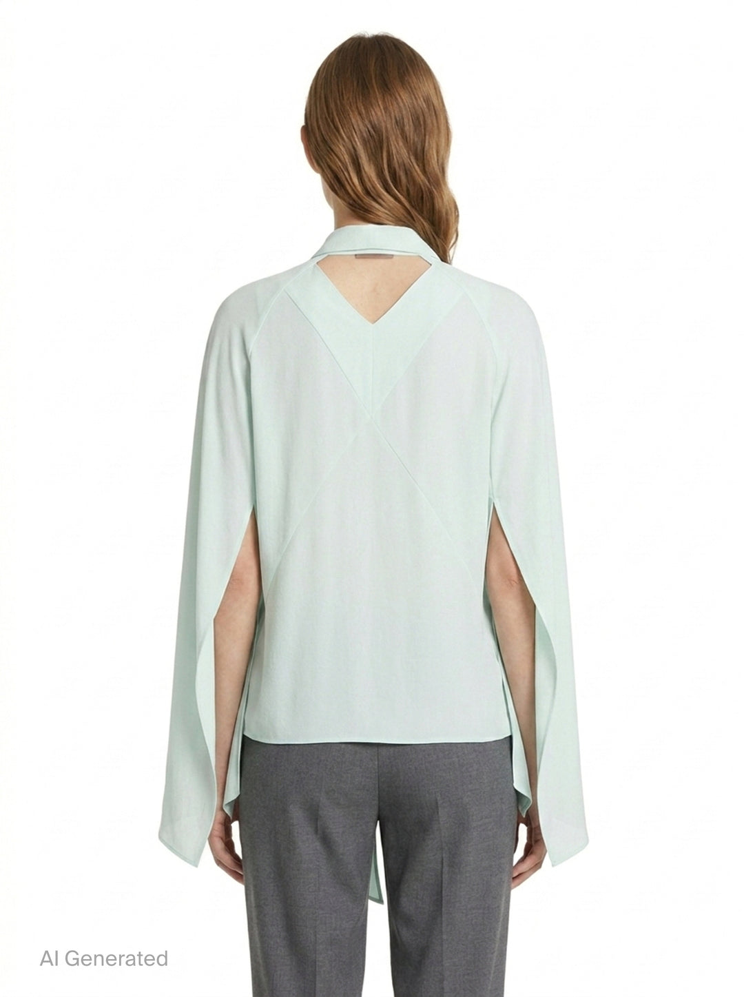 Tie-Neck Silk Shirt | Stella McCartney | Club21 - back