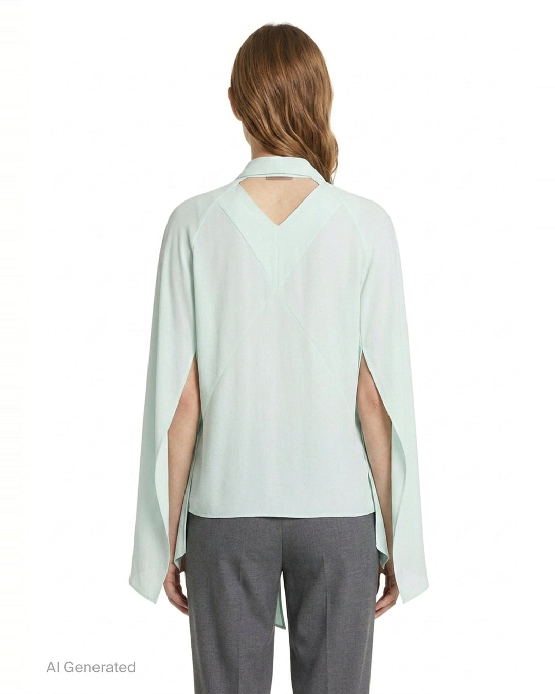 Tie-Neck Silk Shirt | Stella McCartney | Club21 - back