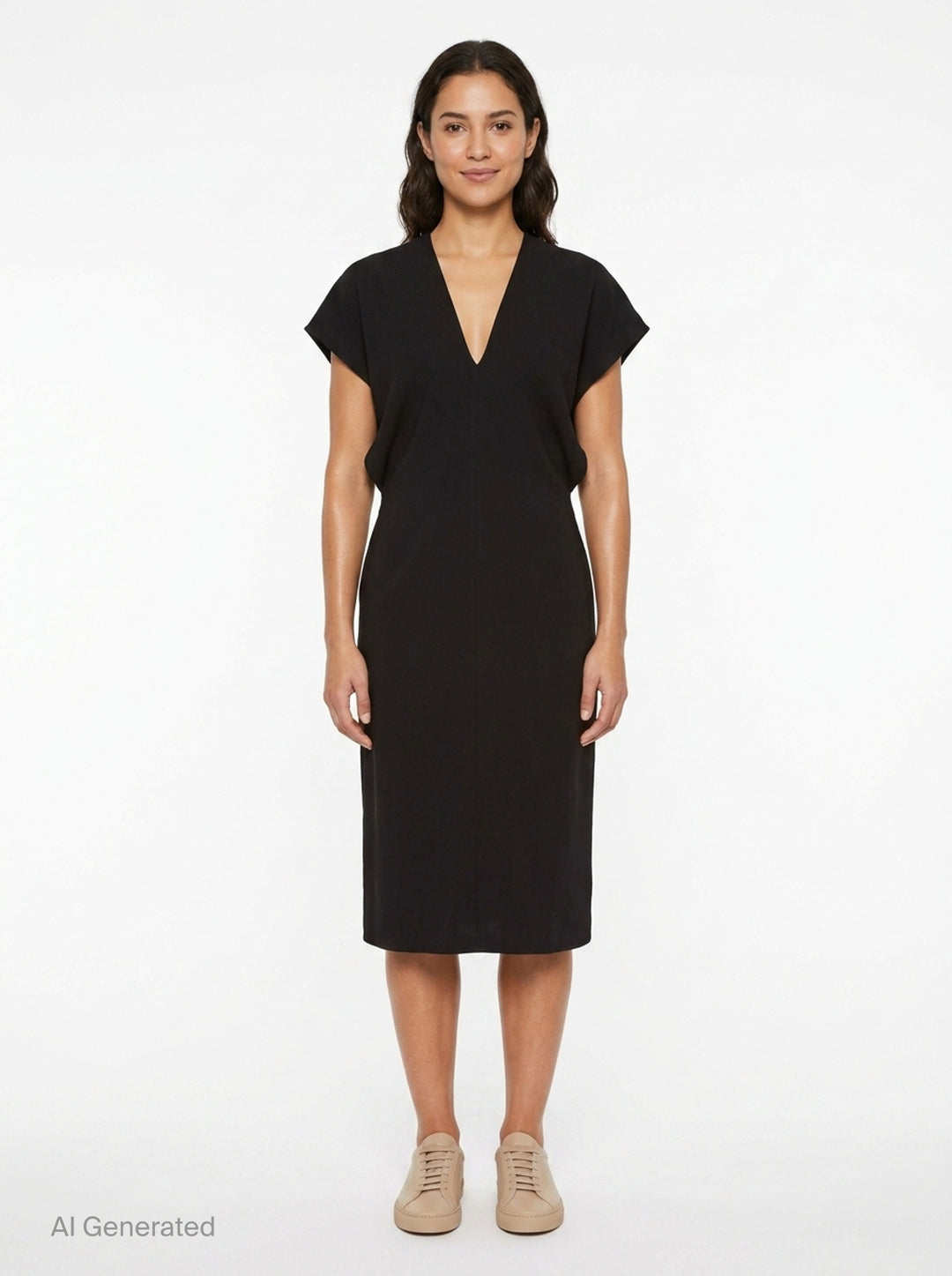 V-Neck Midi Dress | Stella McCartney | Club21 - front