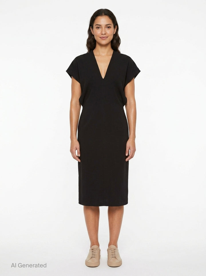 V-Neck Midi Dress | Stella McCartney | Club21 - front
